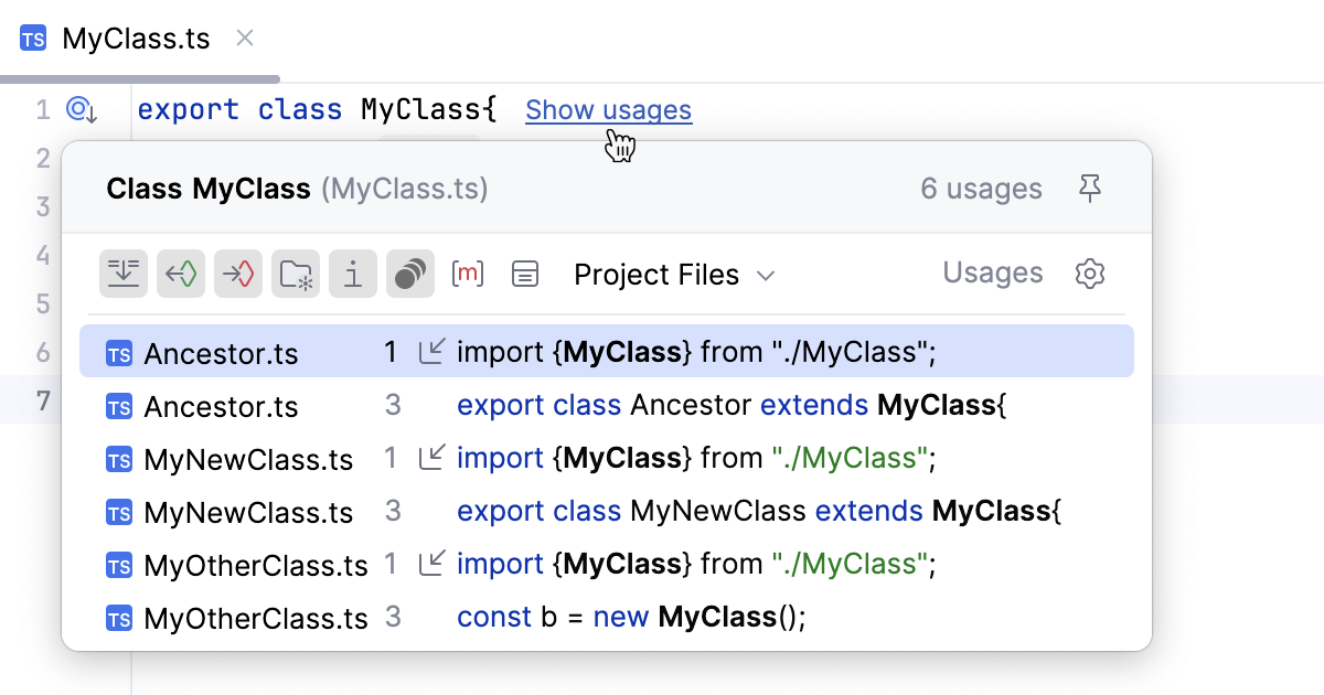 Inlay hints, code vision: jump to usages