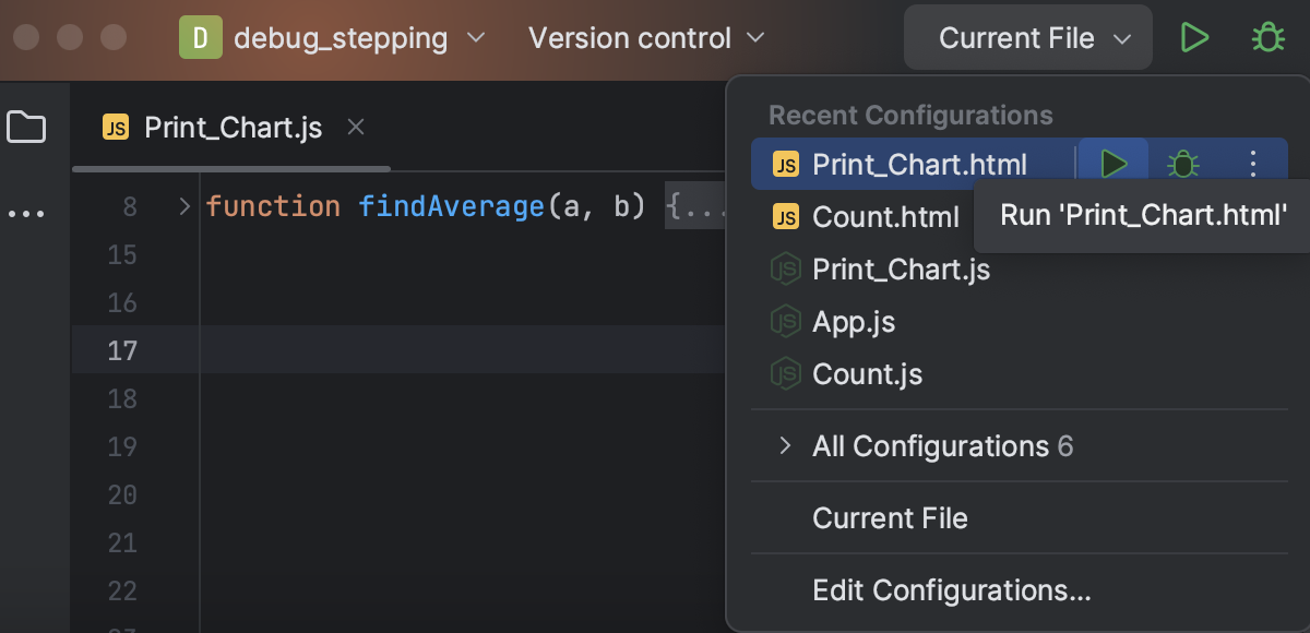 Run/debug configurations | WebStorm Documentation