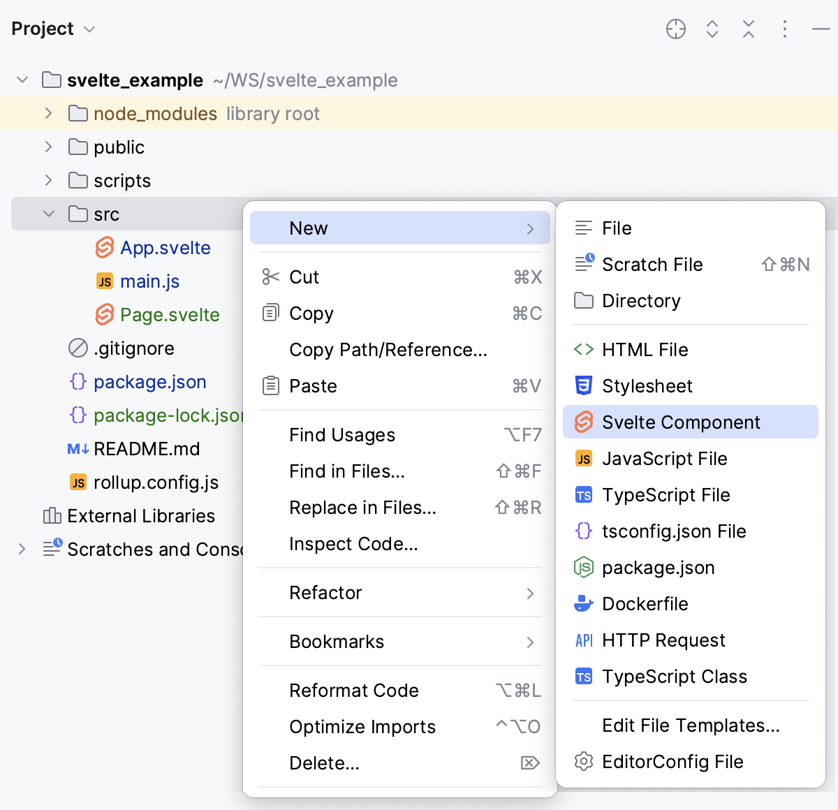 Create Svelte component