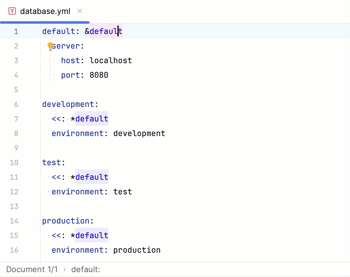 Yaml intellij idea documentation