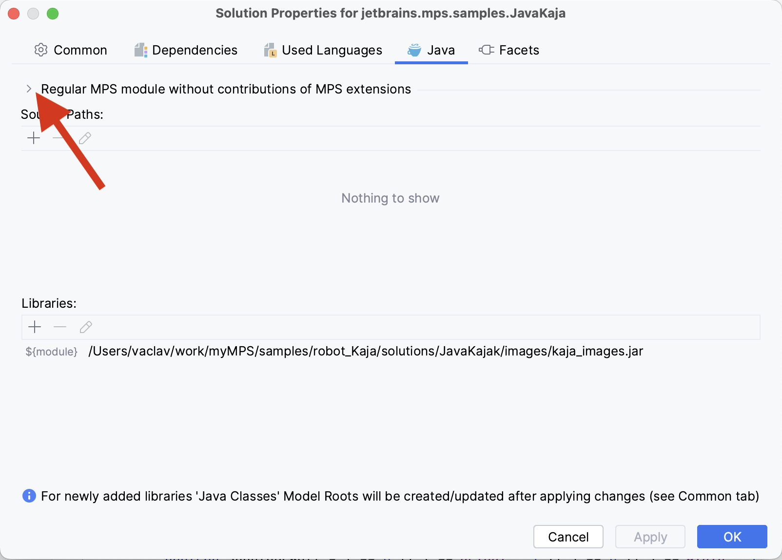 Advanced settings expansion Advanced settings expansion