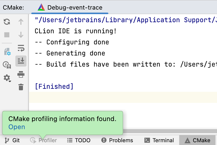 CMake profiling results ready CMake profiling results ready