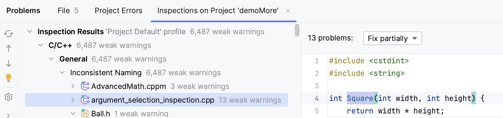 Inconsistent Naming inspection results Inconsistent Naming inspection results