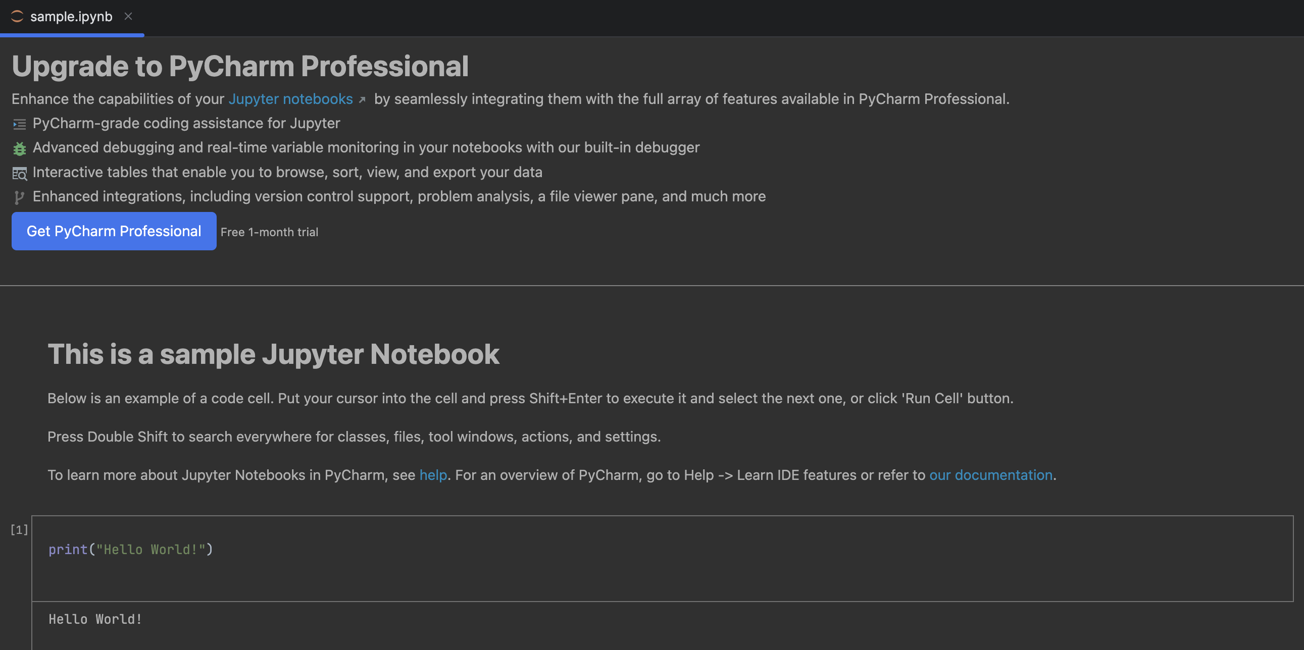 Jupyter notebook preview in PyCharm Community | PyCharm Documentation
