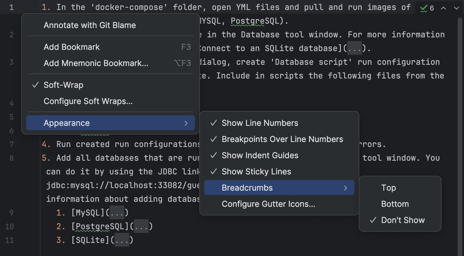 Editor gutter | PyCharm Documentation