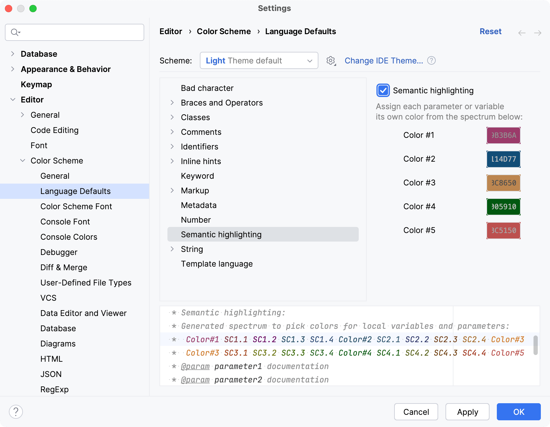 Semantic highlighting Semantic highlighting
