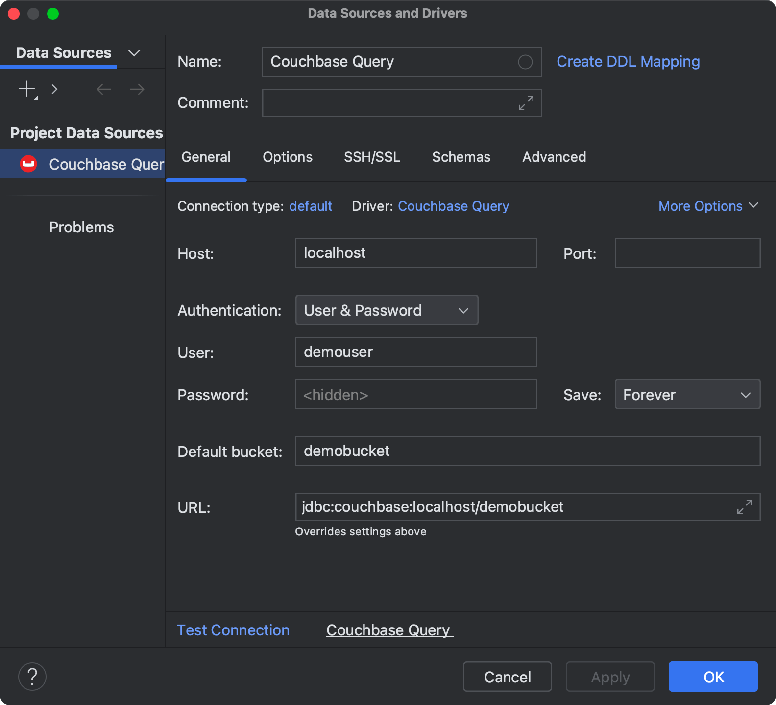 Couchbase Query | DataGrip Documentation