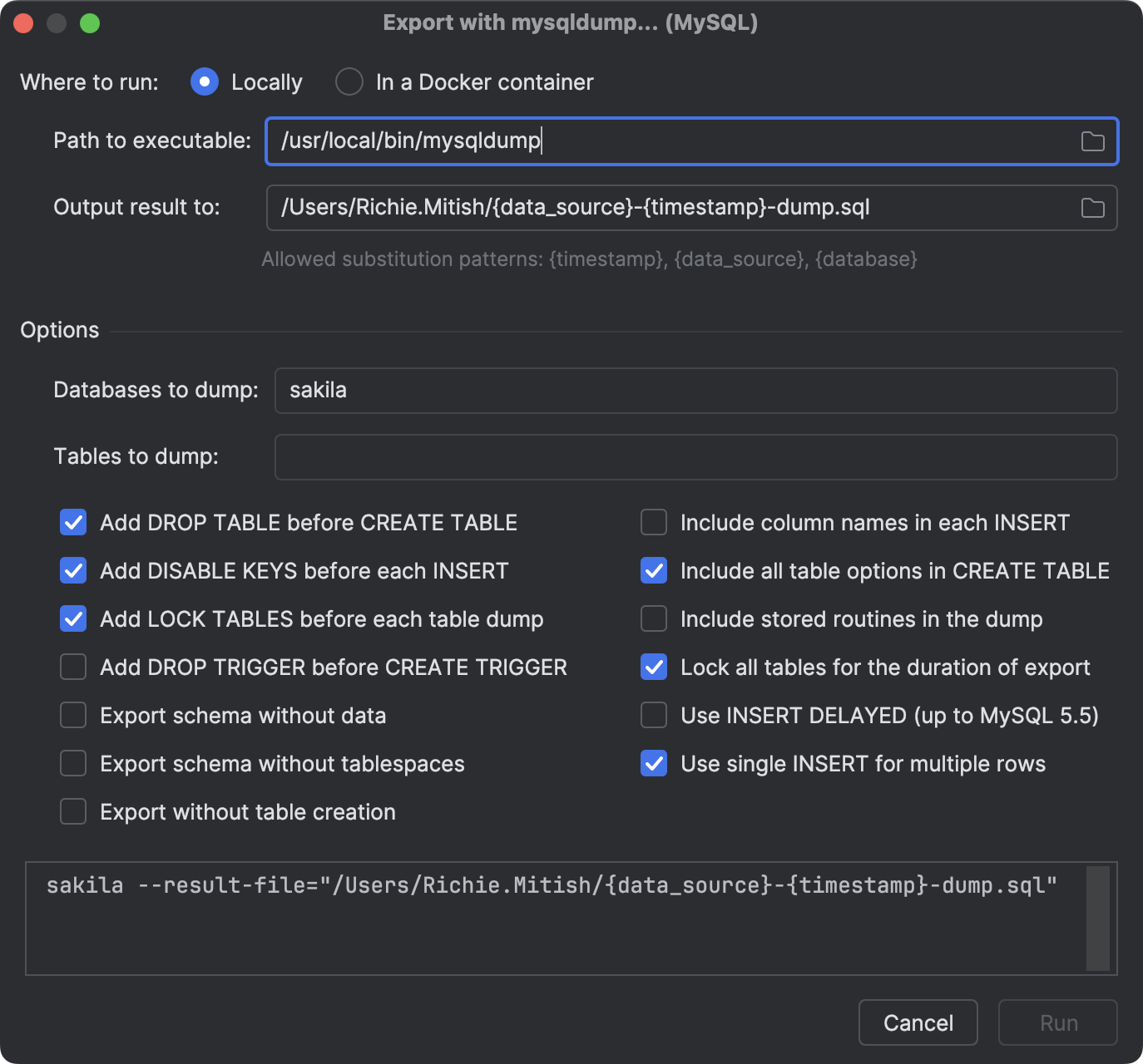 Export | PyCharm Documentation