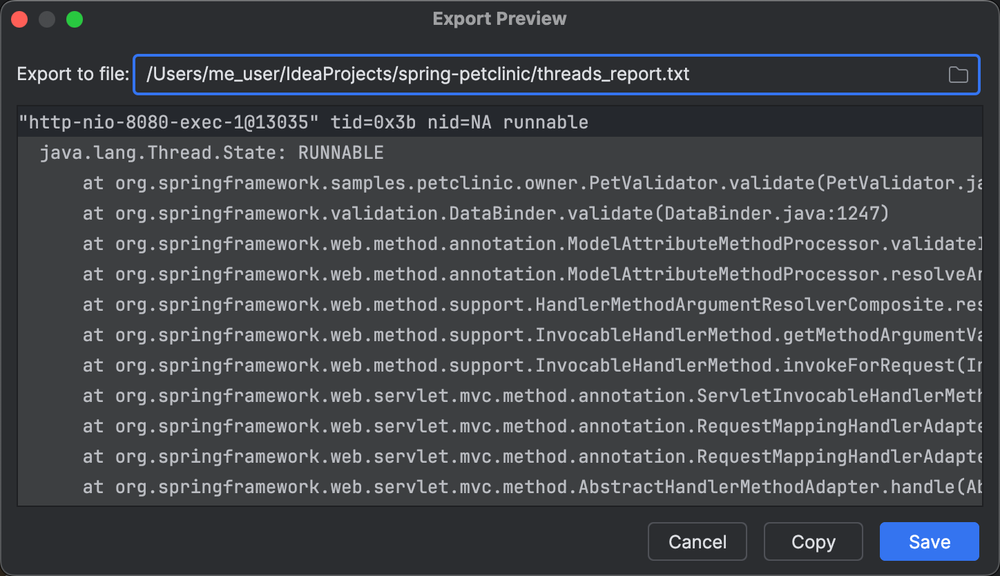 Examine suspended program | IntelliJ IDEA Documentation
