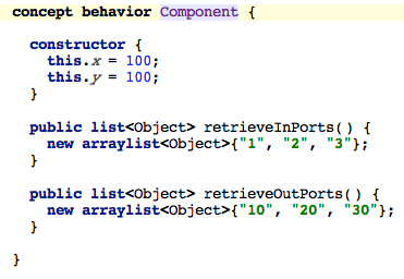 Defining behavior Defining behavior