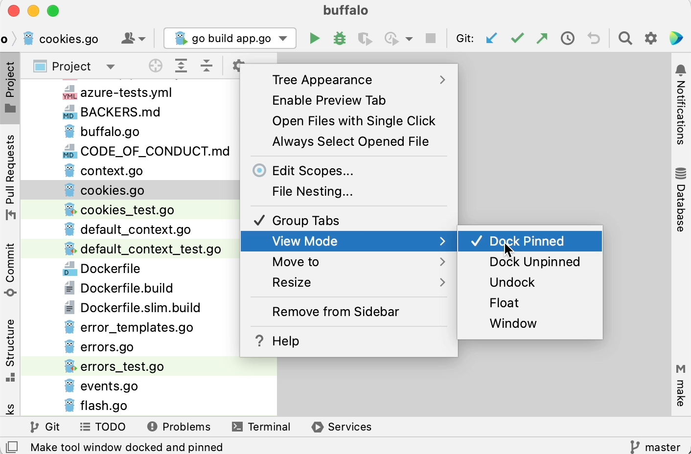 go_dock_pinned_mode