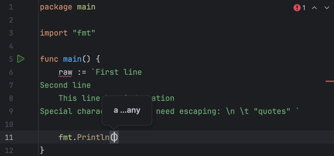 Go configuration | IntelliJ IDEA Documentation