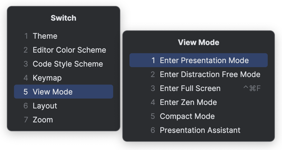 IDE viewing modes | DataSpell Documentation