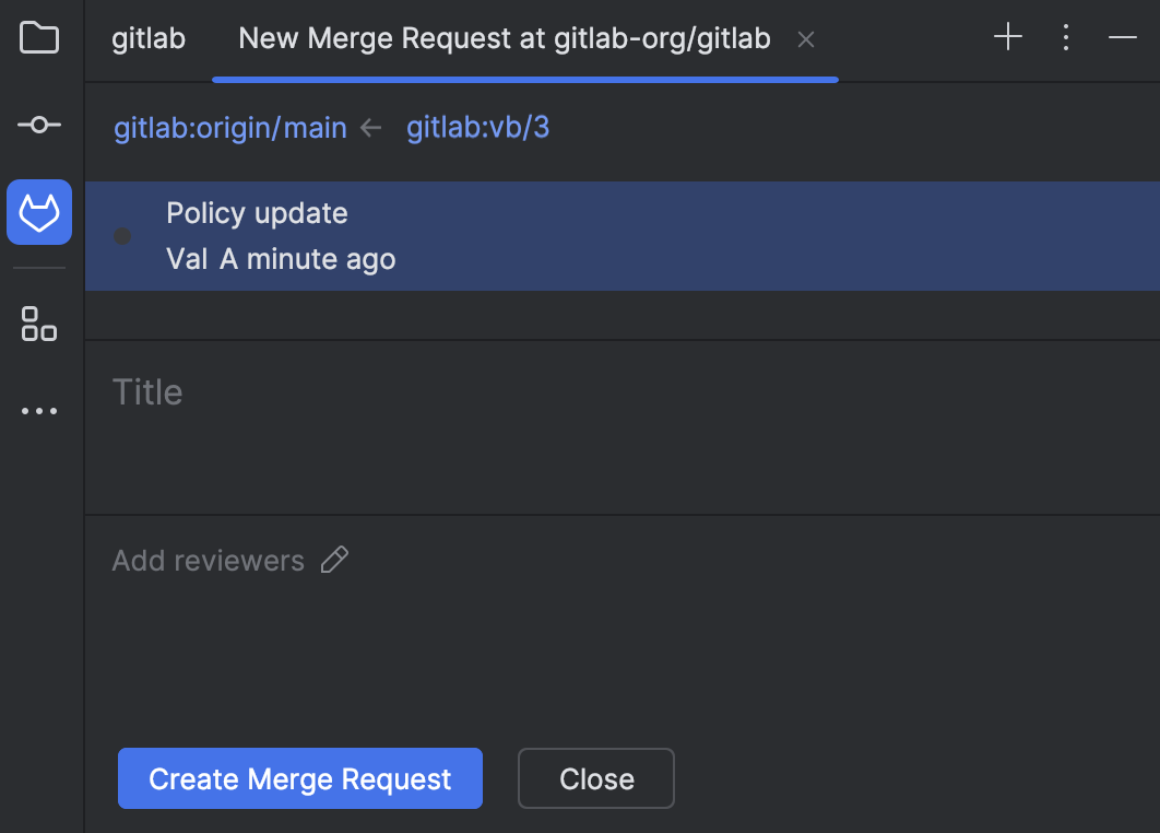 Work with GitLab merge requests | WebStorm Documentation