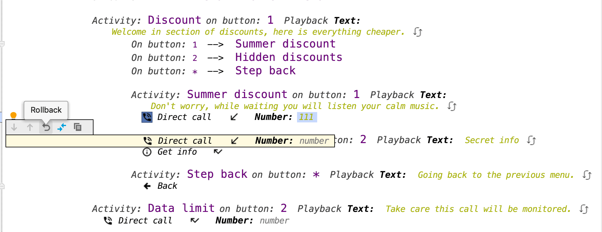 Changes panel Changes panel