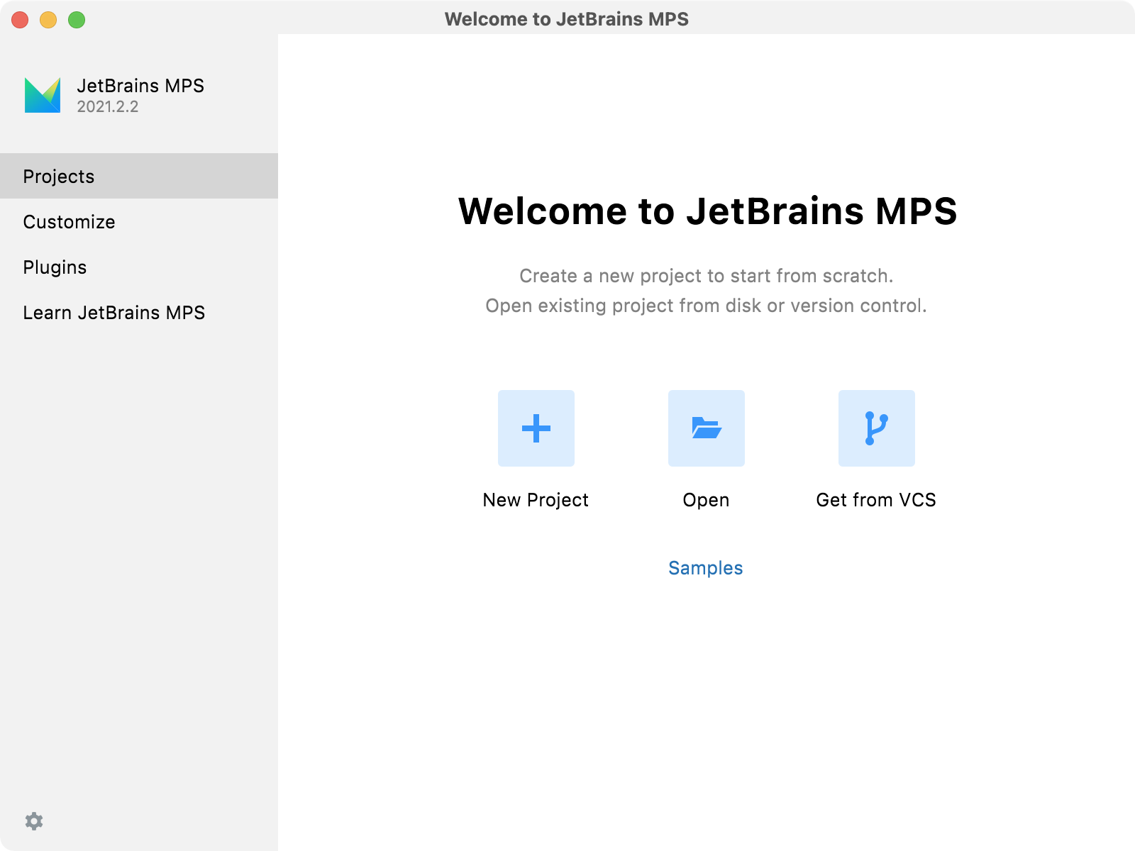 Welcome screen Welcome screen