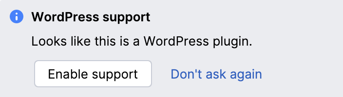 Enable WordPress plugin Enable WordPress plugin