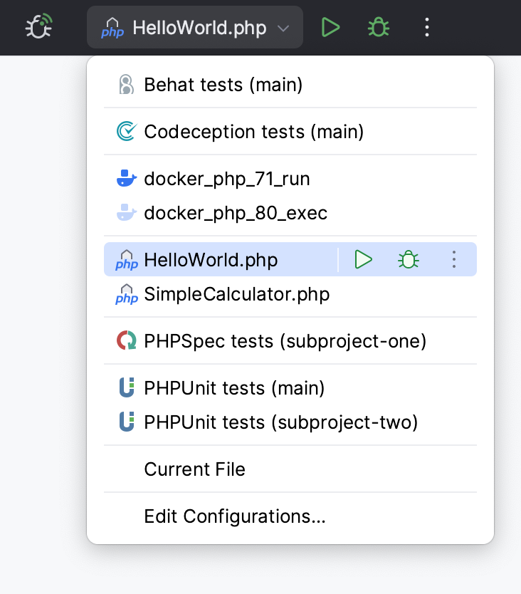 Permanent and temporary configurations have different icons Permanent and temporary configurations have different icons