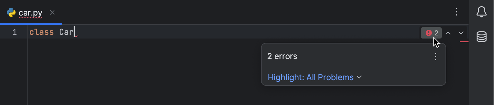 Create class analysis