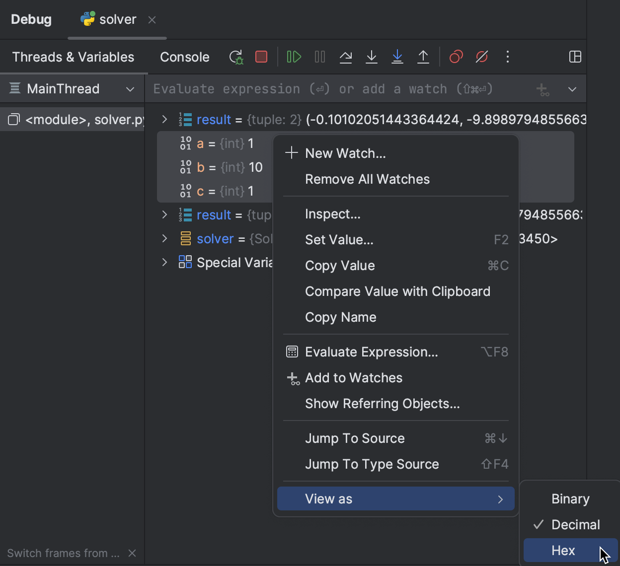 Part 1. Debugging Python Code | PyCharm Documentation