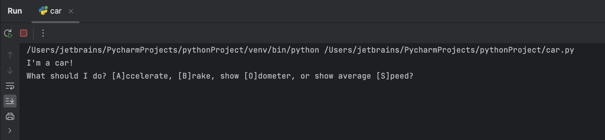 Run Tool window