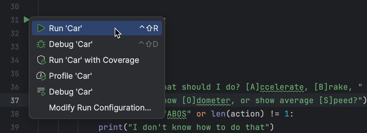 Run command