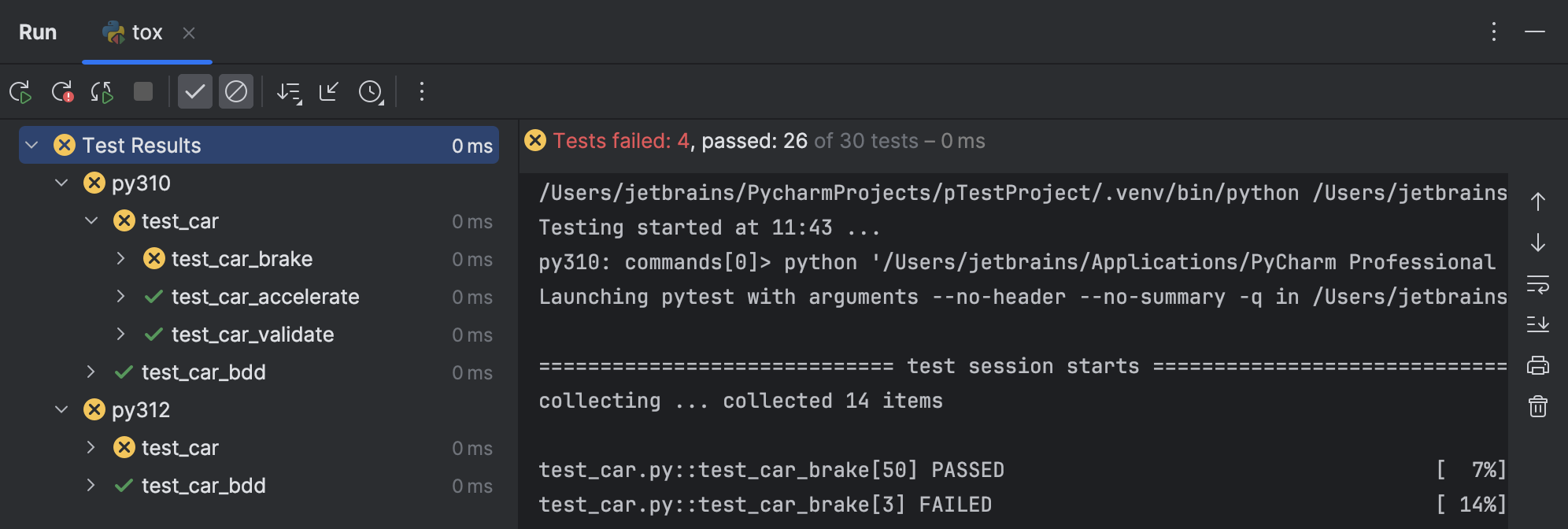 Tox Support | PyCharm Documentation