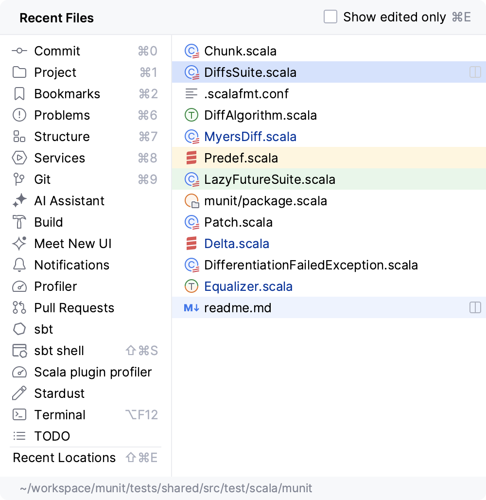 最近的文件 最近的文件