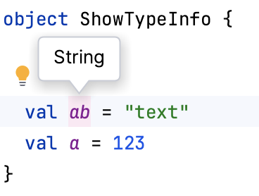 Show type info for the definition Show type info for the definition