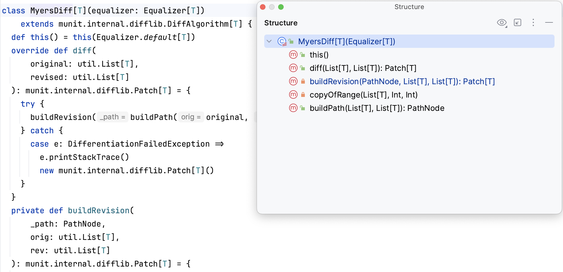 View code structure View code structure