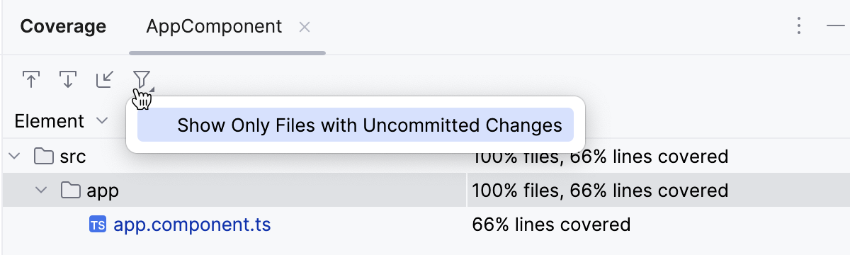 The Filter icon