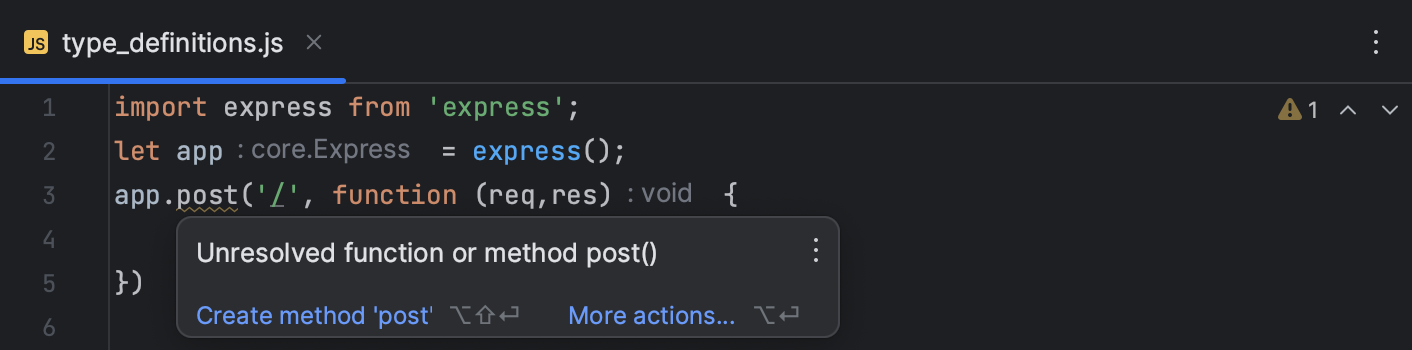 Symbol not resolved without d.ts