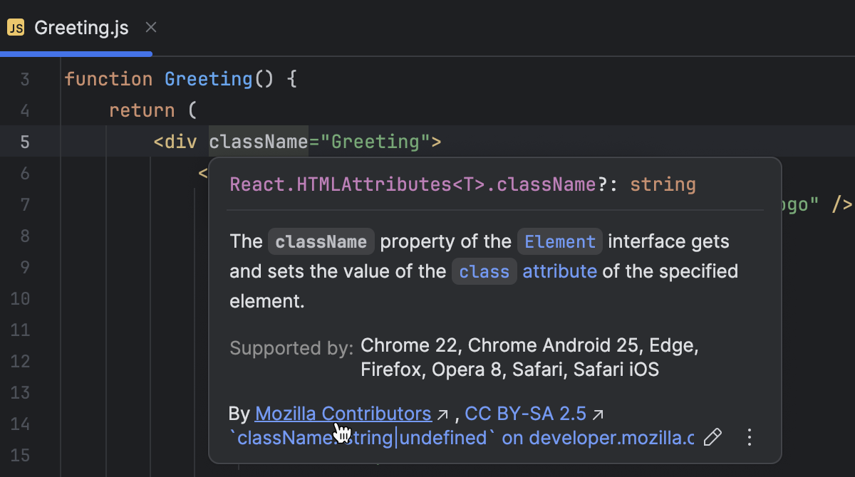 JavaScript documentation look-up | IntelliJ IDEA Documentation