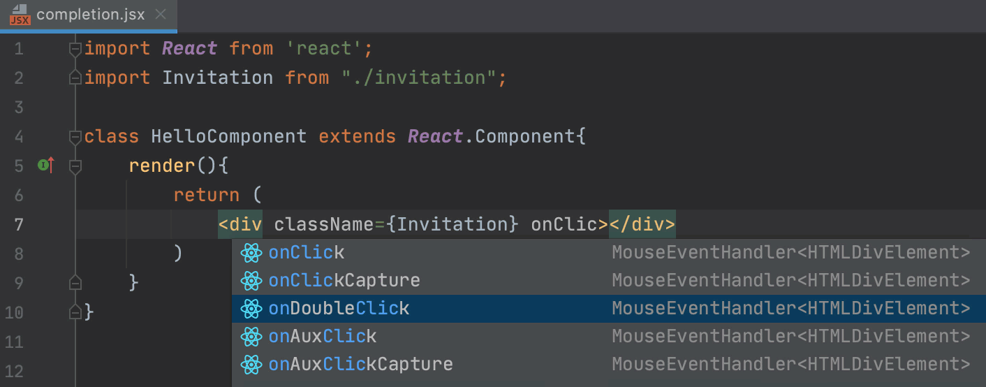 React | WebStorm Documentation