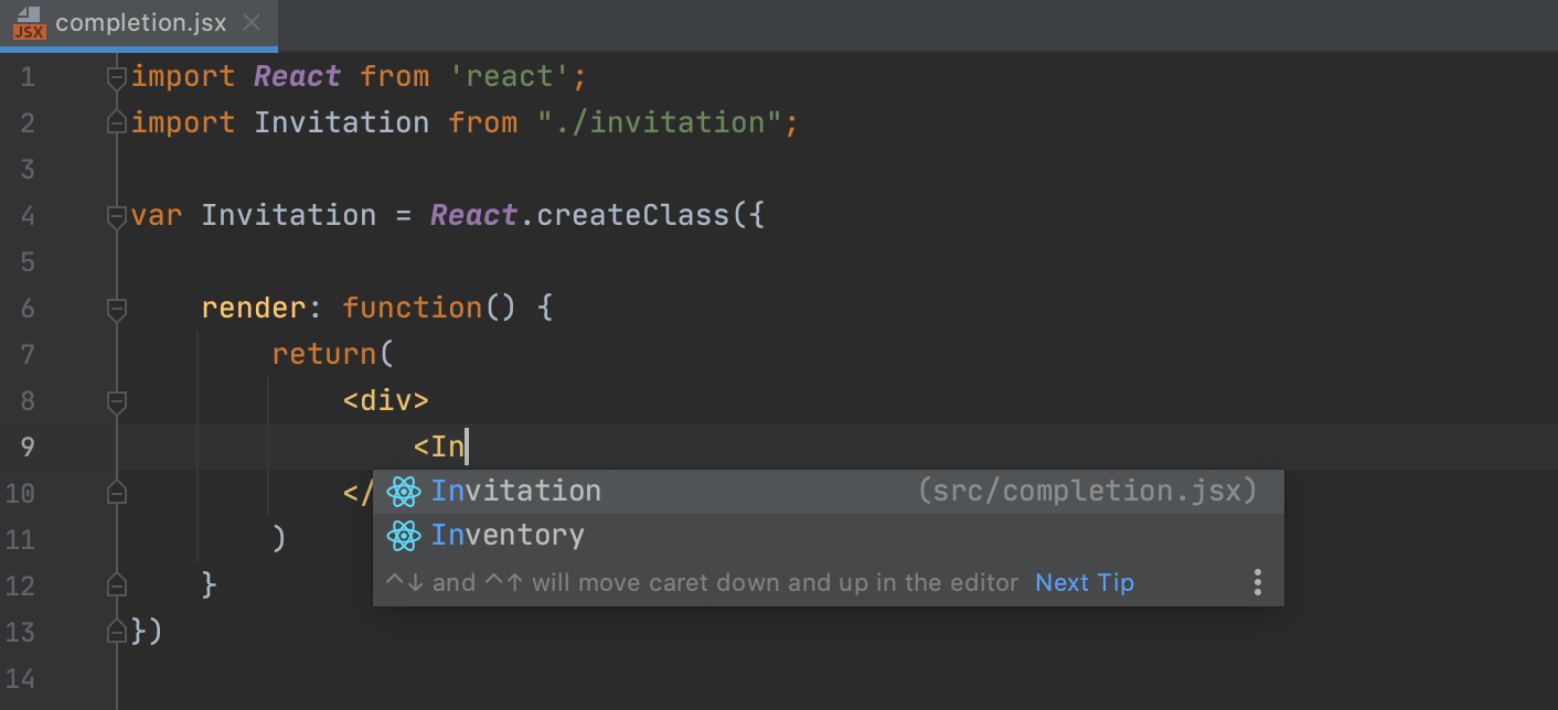 React | WebStorm Documentation