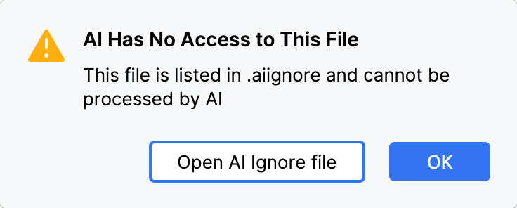 AI Has No Access to This File warning AI Has No Access to This File warning
