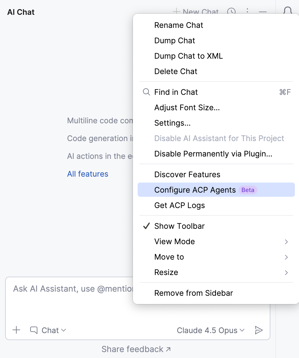 Configure ACP Agents Configure ACP Agents