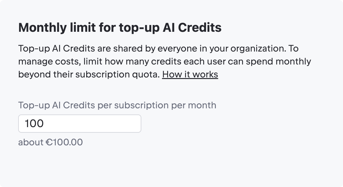 Set a monthly limit Set a monthly limit