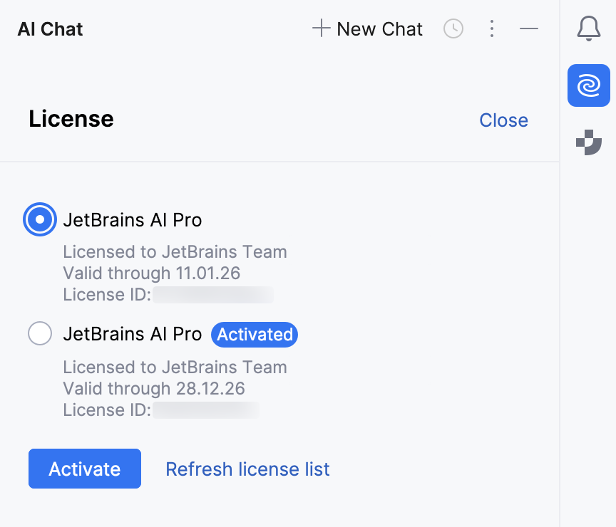 License details License details