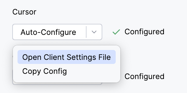 Configuration options