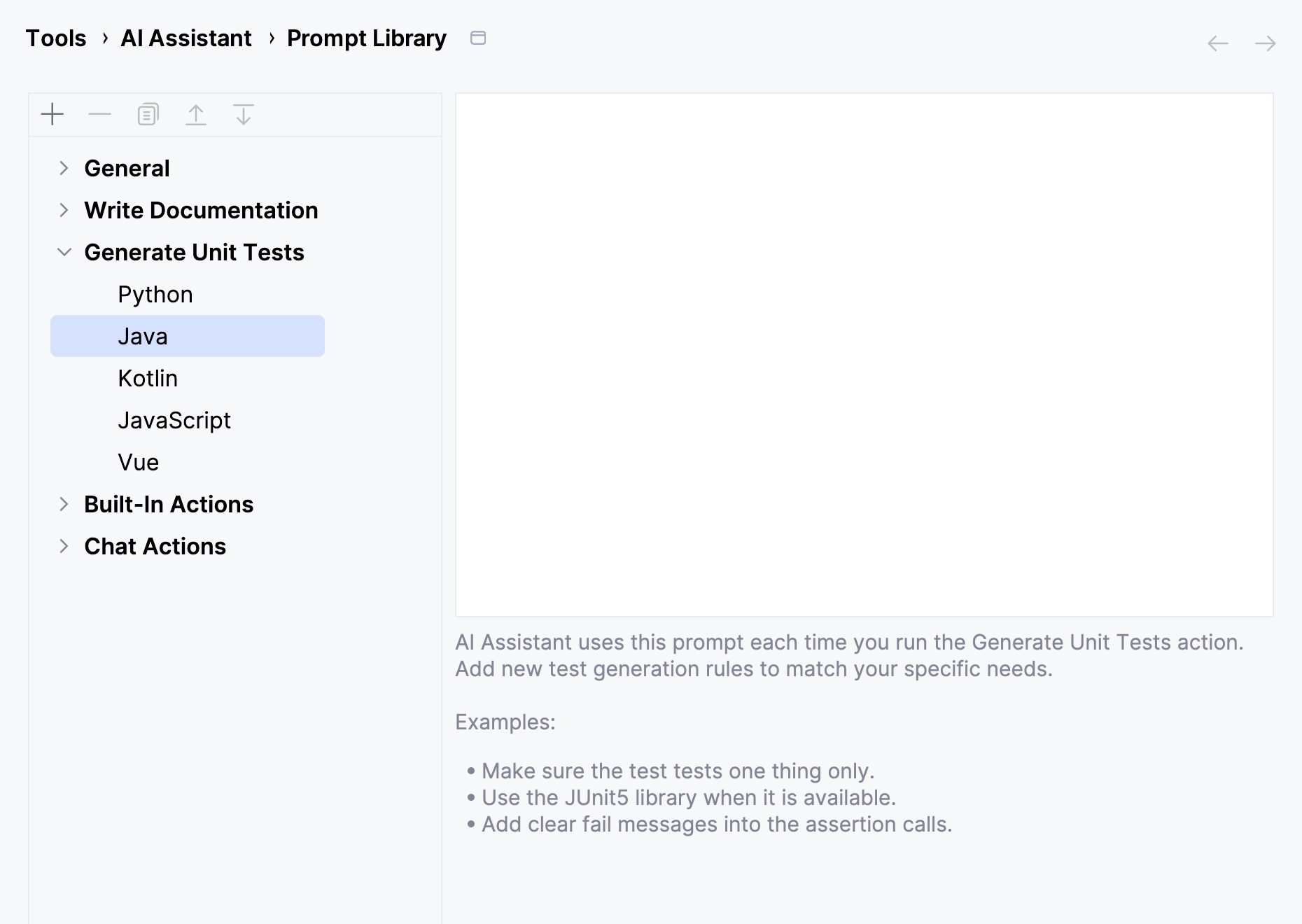 Select the action Select the action