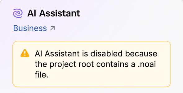 Project root contains a .noai file Project root contains a .noai file