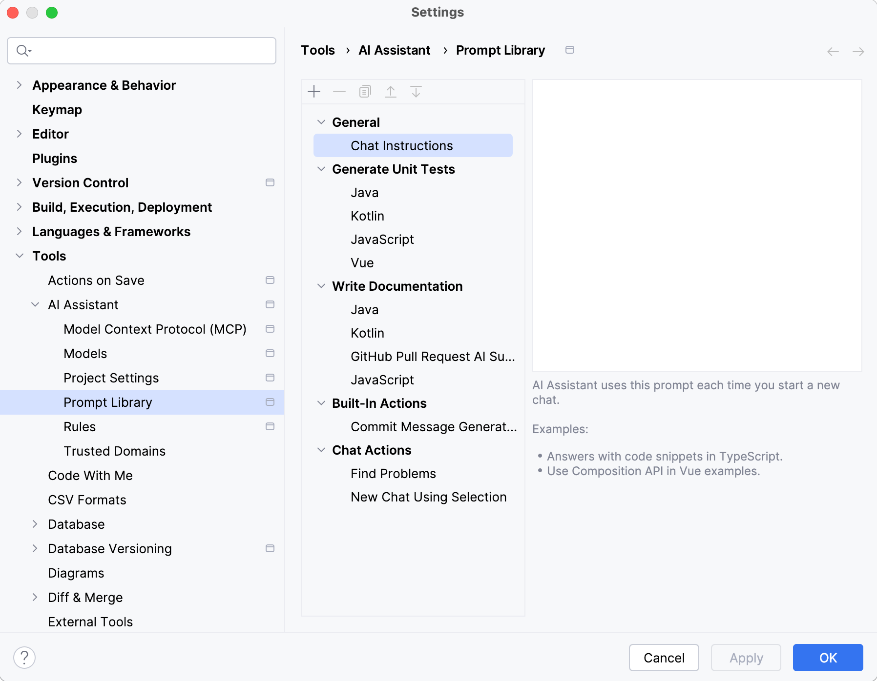 AI Assistant prompt library AI Assistant prompt library
