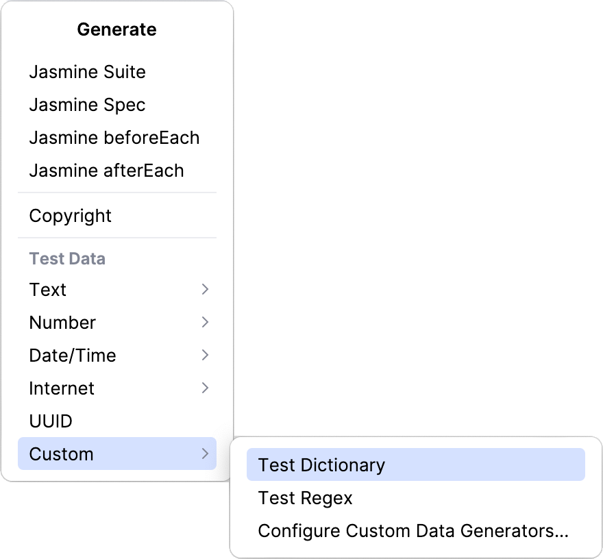 Custom generators Custom generators