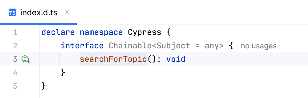 Generated TypeScript declaration Generated TypeScript declaration