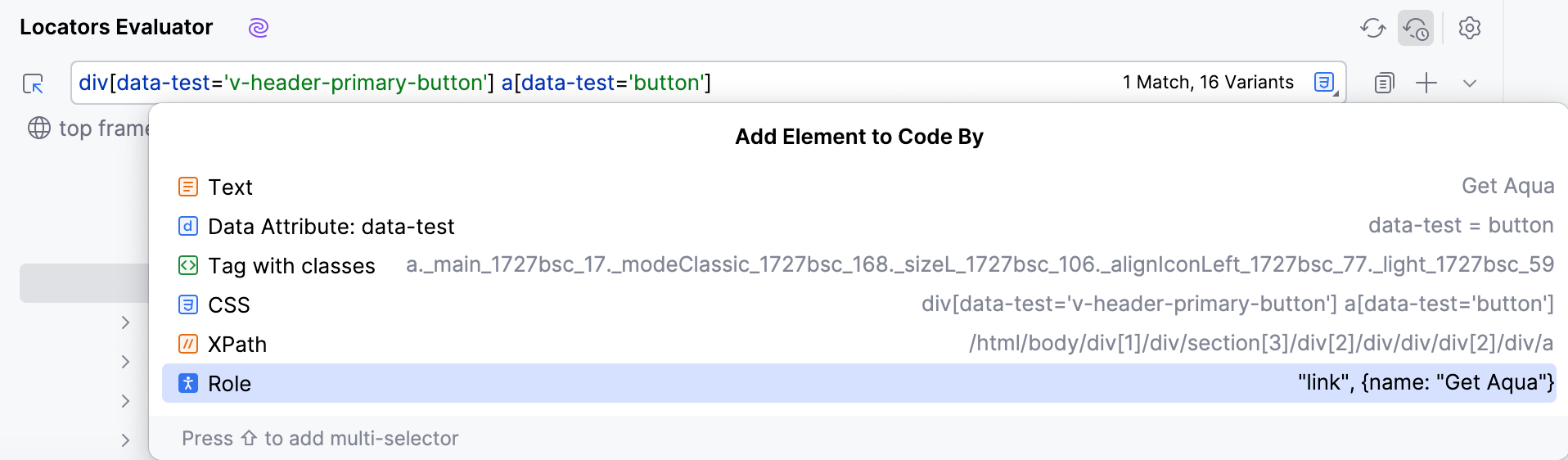 Role-based locators Role-based locators