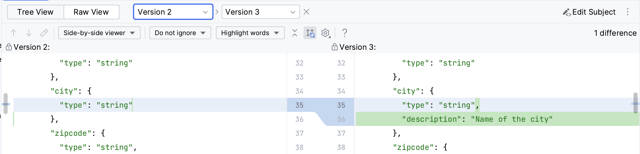 Compare versions Compare versions