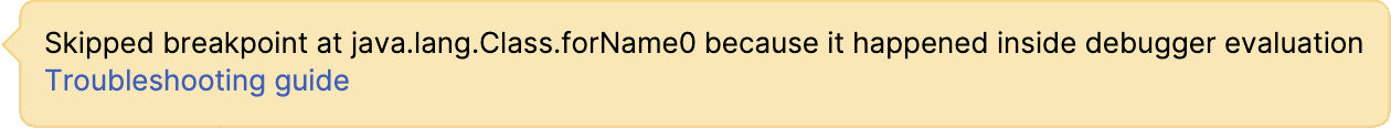 Breakpoint reached tool window balloon Breakpoint reached tool window balloon