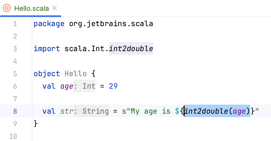 Scala features | IntelliJ IDEA Documentation