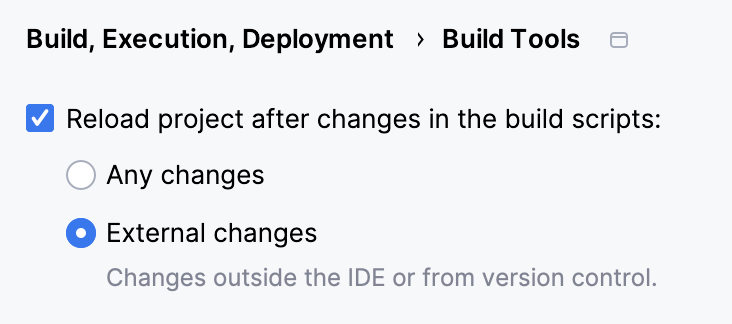 Auto-reload settings Auto-reload settings
